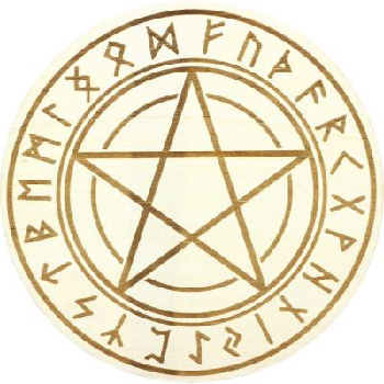 Crystal Grid - Pentacle and Runes