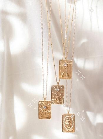 Gold filled tarot necklace