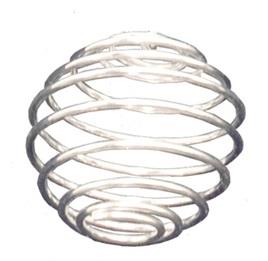 Silver Coil Stone Cage