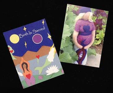 front and rear of empowered birth card