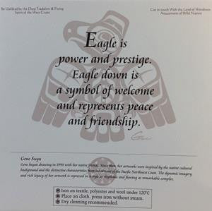 Embroidery Iron On Patch - Eagle - 7.75" Square - Gene Suyu