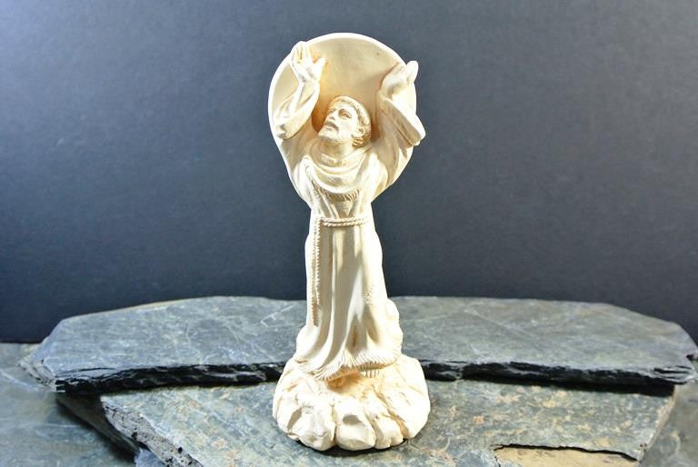 western mysteries statue - st. francis dancing - 5"