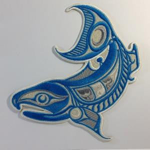 Embroidery Iron On Patch - Power Salmon - Gene Suyu
