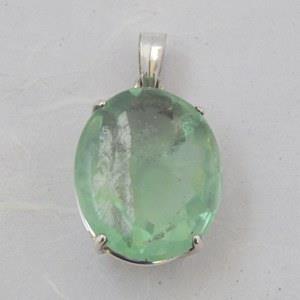 Green Fluorite Pendant set in sterling silver
