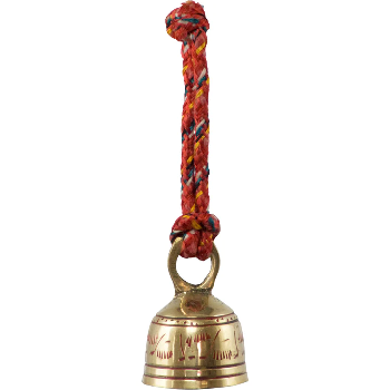 Brass Bell with Rope