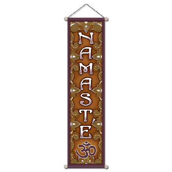Banner - Namaste Brown 12"x48"