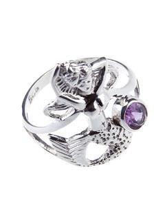Ring - Mermaid with Amethyst - Sterling Silver