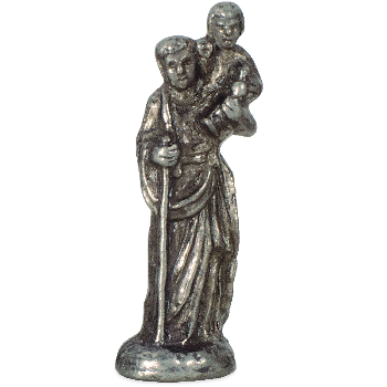 Saint Christopher Statue - Bronze 1"