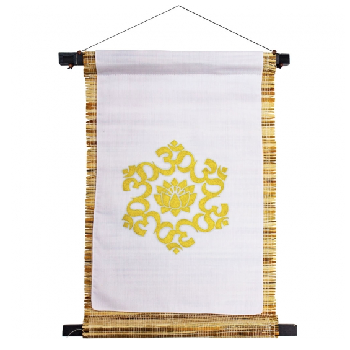 Banner - Om Lotus - Seagrass 12" x 15"