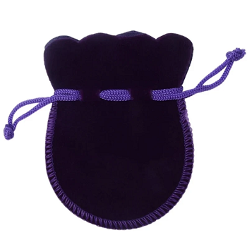 Purple Velvet Pouch - 3.5 x 2.5"