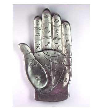 Pewter Palmistry Hand Dish