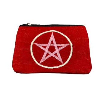 Pentacle Coin Purse - Dyed Cotton 4 x 6"