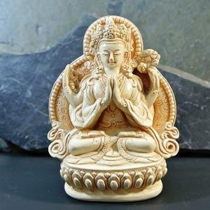 tibetan statue - chenrezig - 3.5"