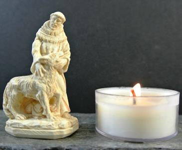 western mysteries statue - st. francis and the wolf - 2"
