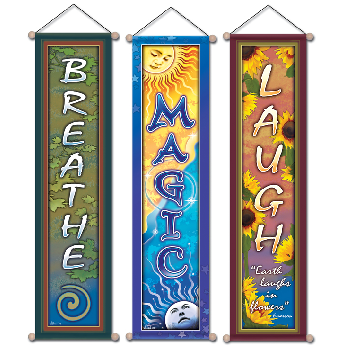 Affirmation Banners - Breathe, Magic, Laugh